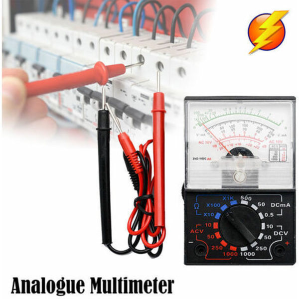 Analog Multimeter Elektrisk Voltimeter Kontinuitetstester YX 1000A AC DC