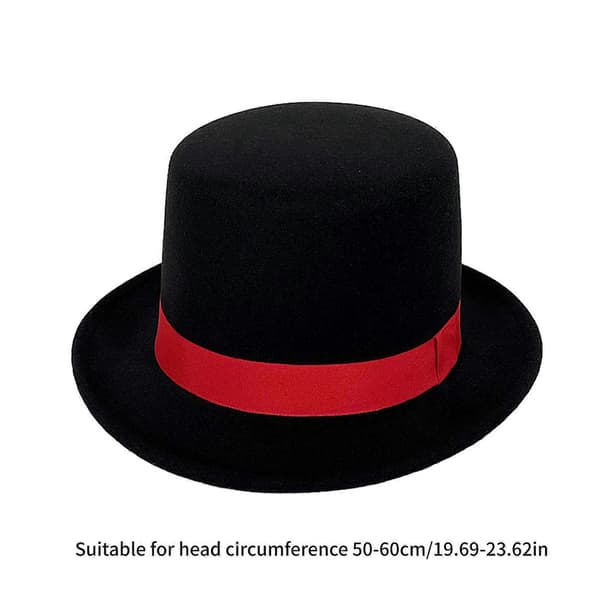 Britisk stil Trilby-hat til herrer, tryllekunstner-karneval, Trilby-hat til vinter og efterår, afslappet sammenkomst, sort Black