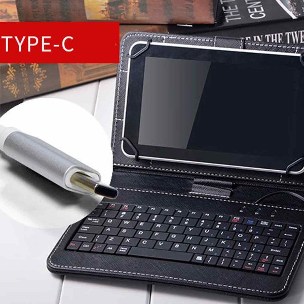 Universell fodraltangentbord 9-10,1 '' Silverht Black Keyboard