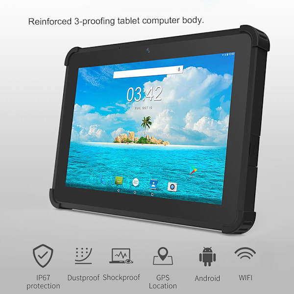 F7 10,1 tum för INTEL Z8350 RK3399 för WIN10 3-säkerhet Tablet 4+64G Med NYCKELkod EU 100-240V