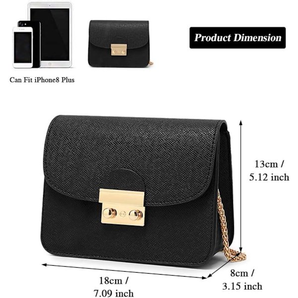 Damen Umhängetasche Kleine Schultertasche Kette Tasche Clutch Vintage