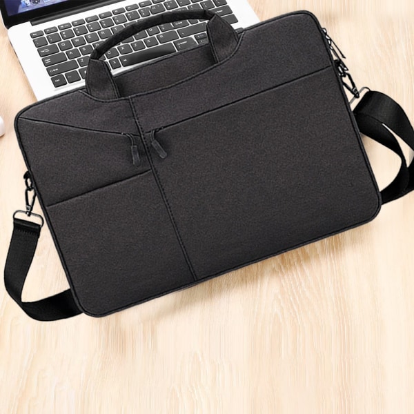 Laptop taske 15,6 tommer computer sleeve taske med skulderrem