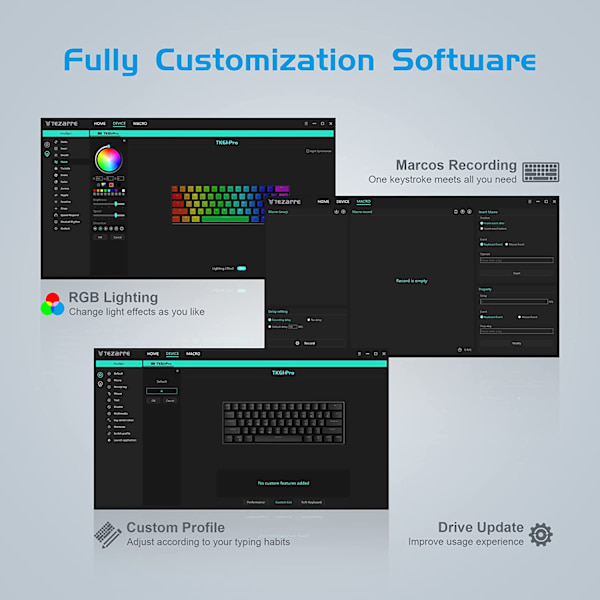 Bluetooth/2.4G/USB 60% Mekanisk Gamingtangentbord RGB Hotswappable PBT Keycaps Trådlöst/Trådbundet Tangentbord för Windows PC Gamer