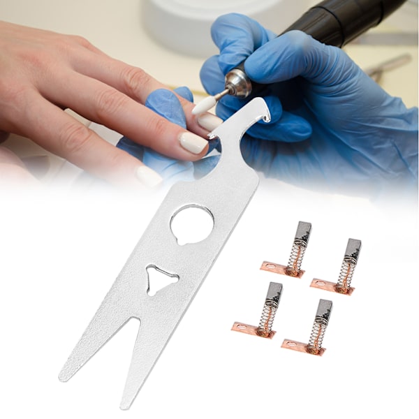 2 par kolborstnyckel set nagelborrmaskin handstycke tillbehör reservdel