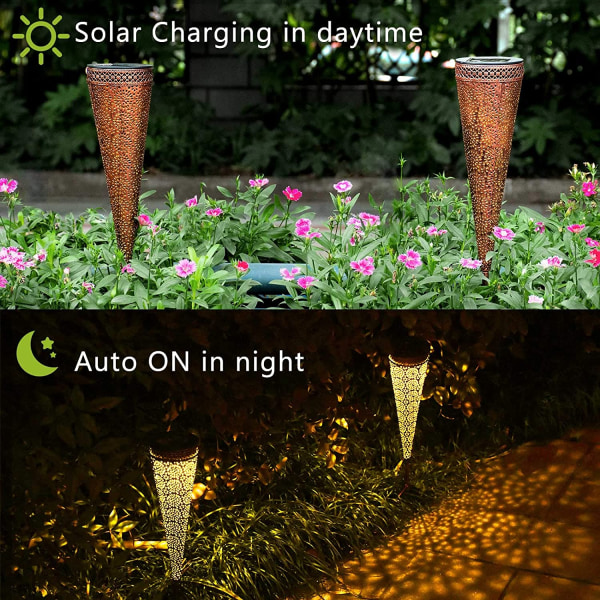 Lampe Solaire Jardin Exterieure ,LED Exterieure IP65 Étanche Dé