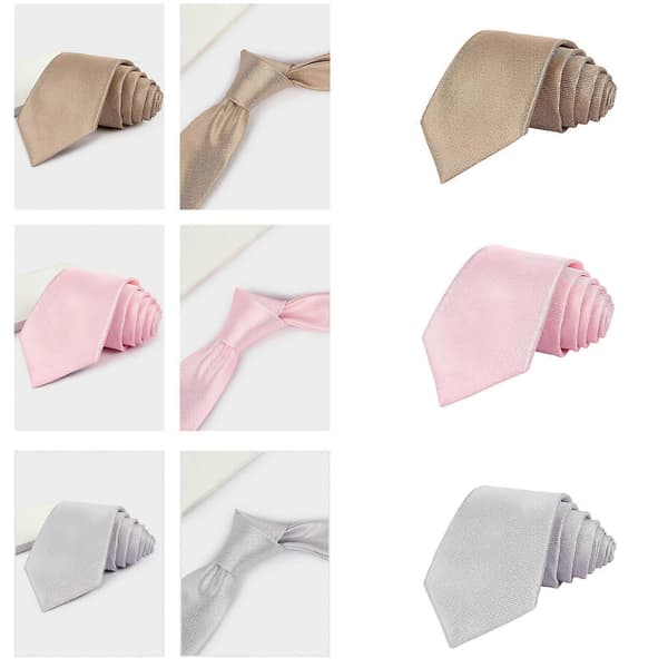 Smal rutig texturerad herrslips i polyester, skrynkelresistent, lättskött, lätt design, gul[TT] Yellow