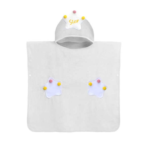 Mjuk bomullsslinga med huva badhandduk med hatt bad/pool/strand
