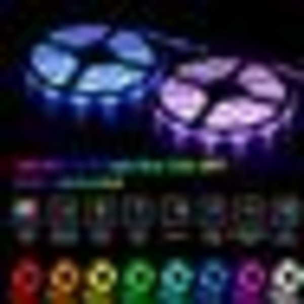 BLEOSAN Bluetooth Smart LED-list 10M 300 RGB 5050 SMD - Med fjärrkontroll + APP, synkronisering med musikrytm/funktion