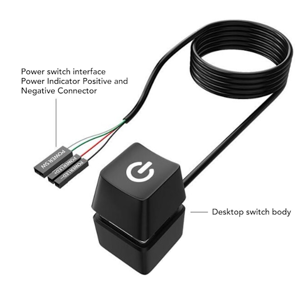 PC-strömbrytare förlängningskabel extern flexibilitet PC-strömbrytare strömförsörjningskontroll adapterkabel datorvärdsknapp 5 meter/16,4 fot