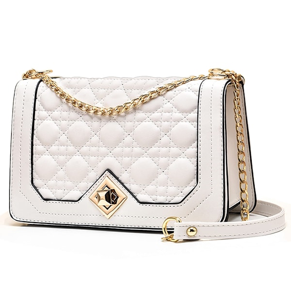 Kvinnors lilla axelväska - Kedjeväska axelväska crossbody väska - Lingge väska axelväska kväll väska stad väska läder solid multifunktionell väska