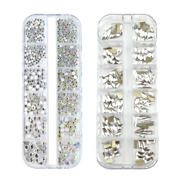 Crystal Rhinestones，Flat Back 3D Stones for Nail Decoration