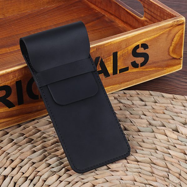 Ægte læder penneetui holder fountain multi penne etui pen