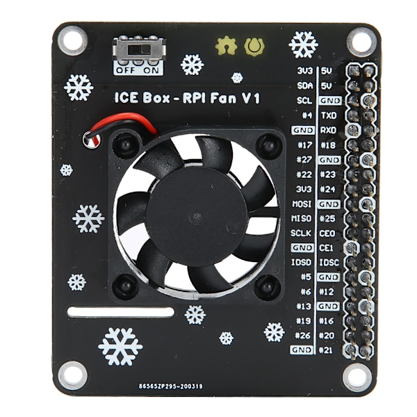 Køleventilator LED-lys computertilbehør til Raspberry Pi 4B / 3B GPIO-udvidelseskort