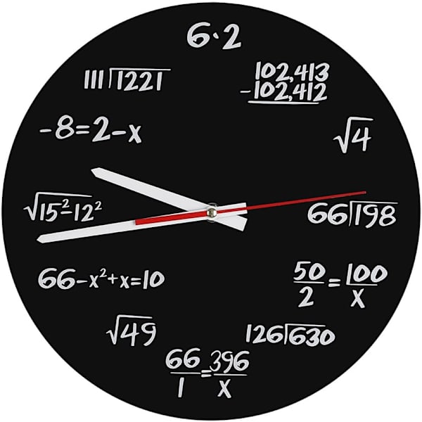 Zerodis Akryyli seinäkello luova matematiikka seinäkello ainutlaatuinen