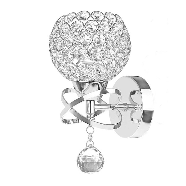 Krystall vegglampe Hardwired vegglampe Sengelampe Krystall