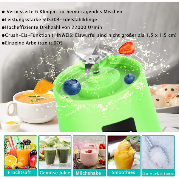 Bärbar Blender, 2022 Lansering Mini Mixer för Fruktsmoothies