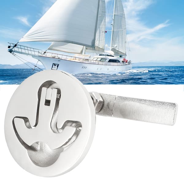 Bådslusegreb med bagplade 62mm 316 rustfrit stål sølv flush pull kamlås til maritim brug
