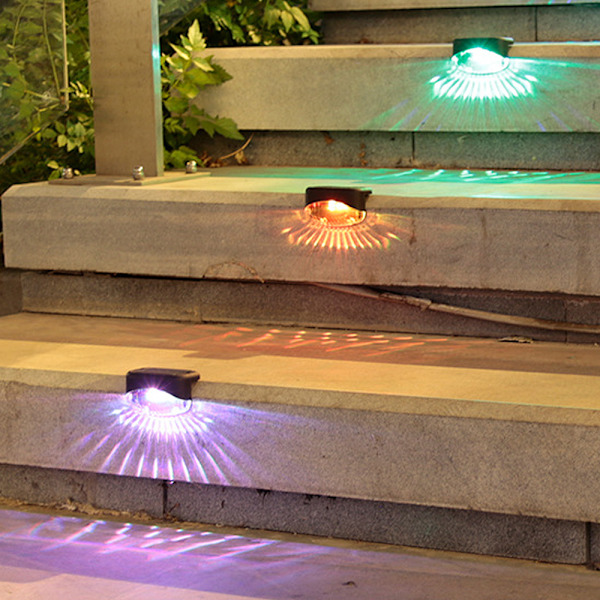 Solcellslampor för utomhusbruk, 4-pack, vattentäta solcellslampor med LED-lampor