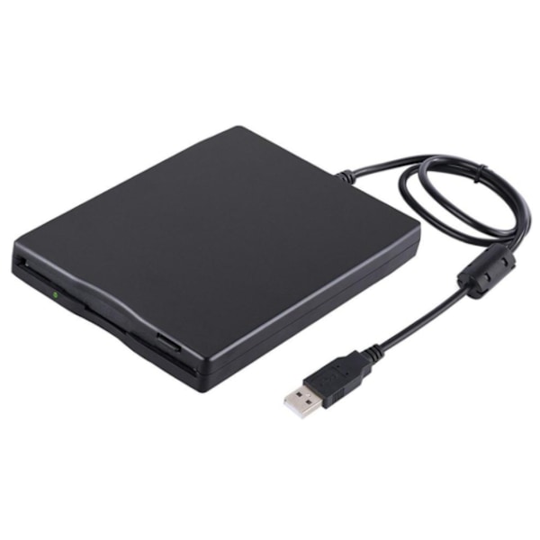 USB-diskettenhet, USB extern diskettenhet 1,44 MB Slim Plug and Play FDD-enhet för PC Windows 2000/XP (svart)