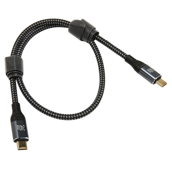 USB C till USB C Kabel 0.5m Hane till Hane PD240W PD3.1 E Mark Chip Nylon Typ C Laddningskabel för Laptop Telefon Tablet
