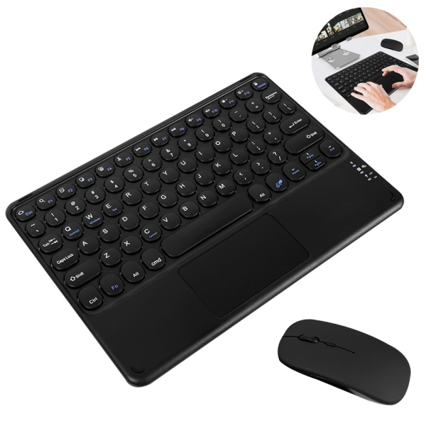 1 set Bluetooth-tangentbord Bluetooth-mus med