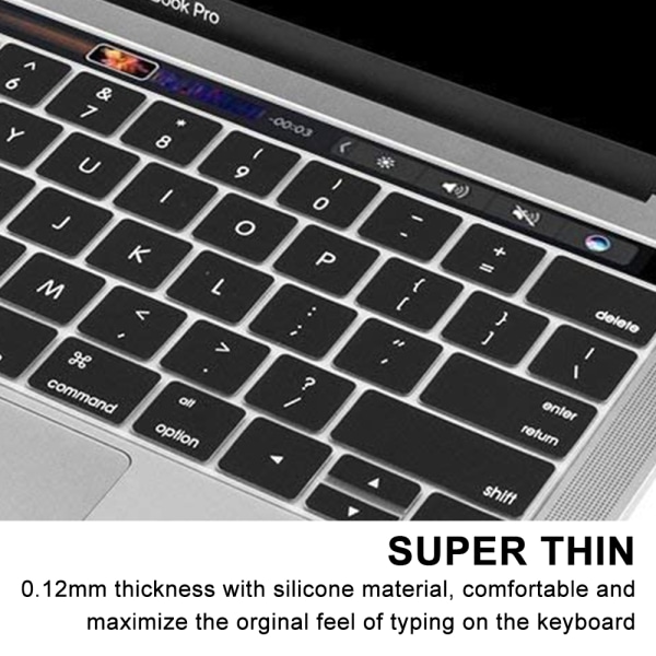 Ultra tunt tangentbordsskydd kompatibel med MacBook Pro