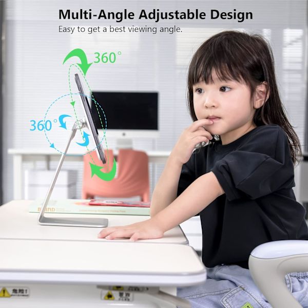 Magnetisk iPad-stativ, roterende iPad-stativholder i aluminiumlegering til iPad Pro 12,9 tommer Magnetisk bordstativ til iPad Pro 12,9'' 3./4./5. generation