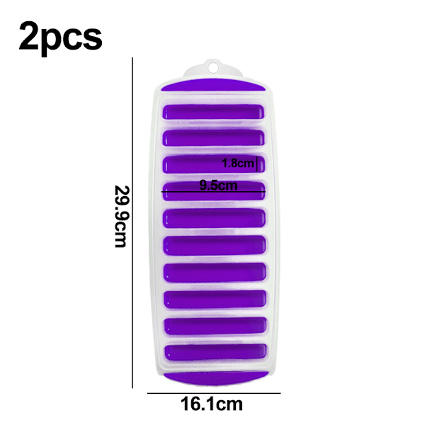 Silikonformar för isbitar, smala isbitar för vattenflaskor,