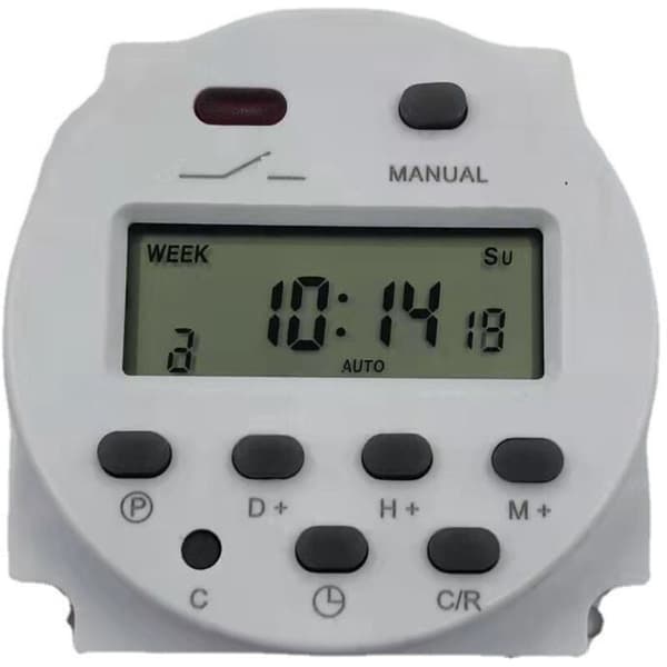 Rnemitery – 12V LCD Digital Uketimer – Vanntett Strømbryter – Programmerbar opptil 60 dager – Rask Installasjon