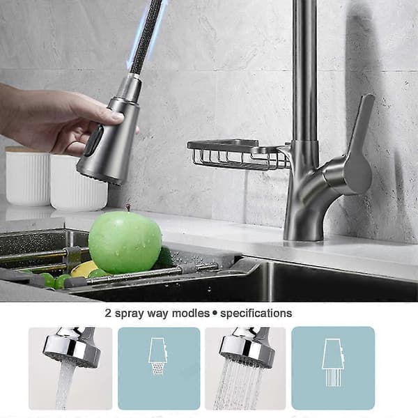 Kitchen Faucet Spray Nozzle Pull-Out Shower Spray Head G1/2 Faucet Accessory [db] 02 brushed