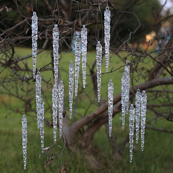 DAHI Christbaumschmuck eiszapfen Anhänger 25 Stück - Acryl
