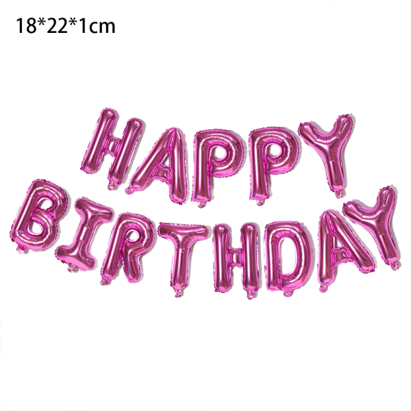 Hyvää syntymäpäivää Balloon Banner Party 16 tuuman 3D-alumiinifolio