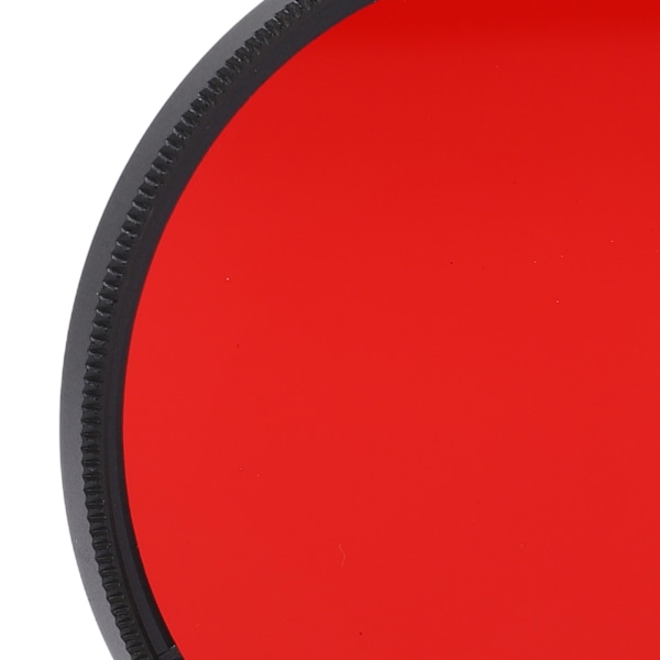 Gevindet kamerobjektivfilter Fuld rød farvefilter optisk glas til Nikon kamerobjektiv 58mm