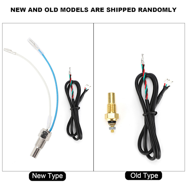 2 tommer 52mm Bil Elektronisk Vandtemperatur Måler Temperatur Analog Måler med Sensor 7 Farver LED Universal