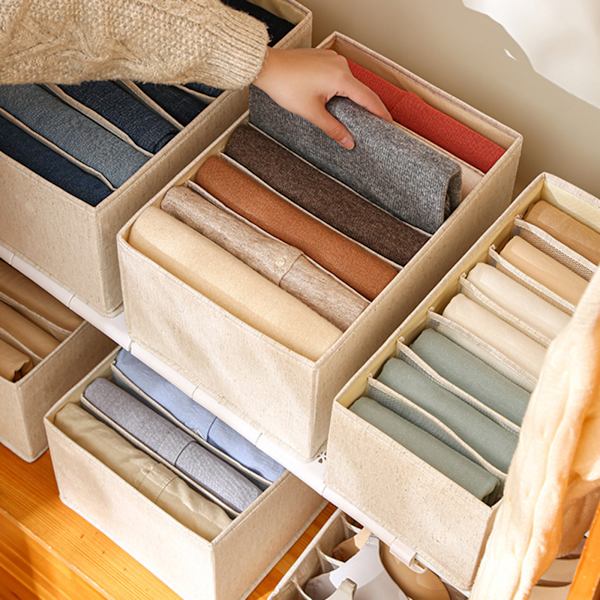Bomulls kles skuff arrangør Jeans arrangør klær oppbevaringsboks