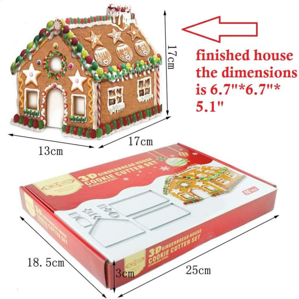 10 set Gingerbread House -leikkurisetti