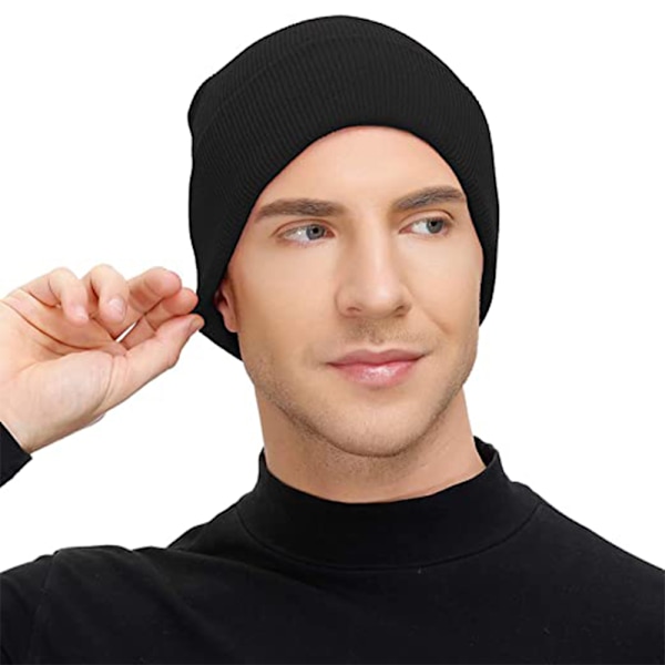 Unisex vinterhue solid farve strikket hat Fisker Udendørs Kuldebestandig ørevarmere varm hat