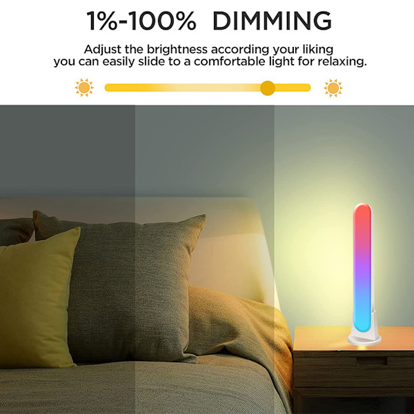 Älykäs RGB LED -valopalkki, ympäristön valonheitin, lampputeline, sopiva
