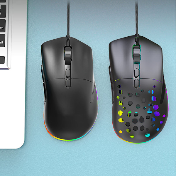 Trådløs mus med dobbelt tilstand, programmerbare knapper, RGB-baggrundsbelysning, justerbar DPI, ergonomisk gamingmus til spil, kontor og studie
