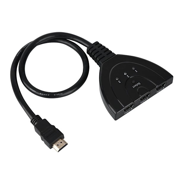 1080P-videokytkentäkytkinjakaja HDMI 3 sisään 1 ulos jaettu signaaliadapterimuunnin kaapeli