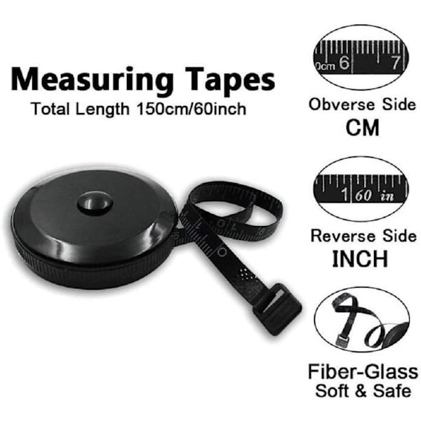 Myk tapemål Retractable Måling for Kropp Stoff Sying