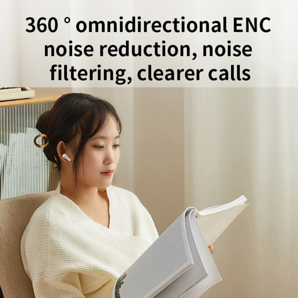 Trådløse ørepropper, Bluetooth-hodetelefoner med ENC-støyreduksjon