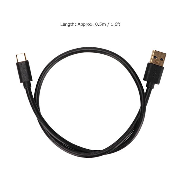USB3.1 datakabel type A han til type C han kabel til computer mobiltelefon 0,5 m / 1,6 ft