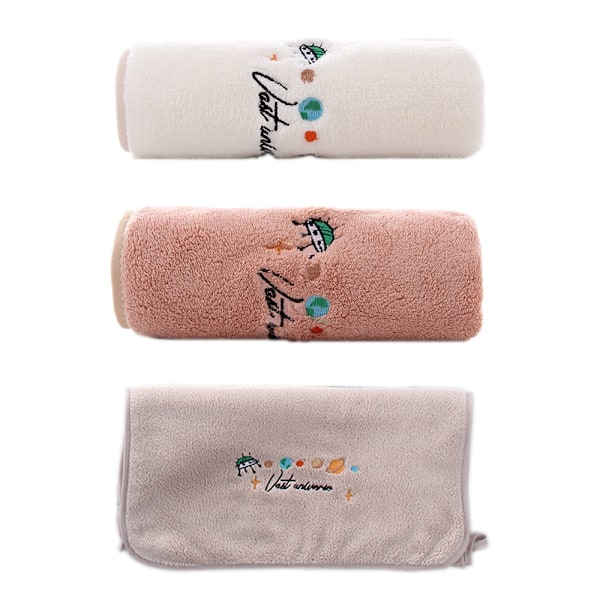 3-pack Ansiktshanddukar Barn Handdukar Mjuka 3 Färger Baby Badlakan Ansiktshanddukar Baby Badhandduk för Barn 35 x 70 cm