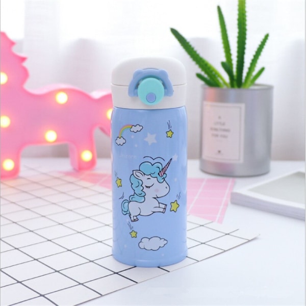 Water Bottles 500ml Capacity Drinking Water Cartoon Unicorn