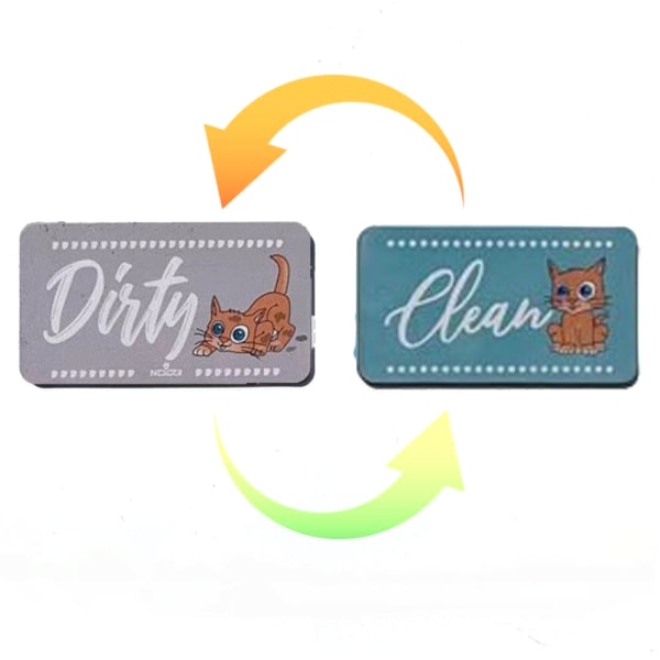 Clean Dirty Dishwasher Magnet, Reversible Dish Washer Sign