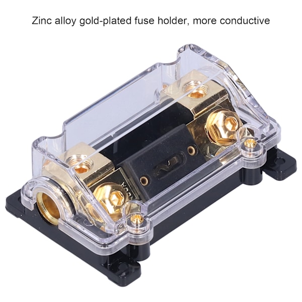 0/2/4 Gauge AWG Säkringshållare 1 In 1 Ut Inline ANL Block med 100A Säkring för Bil Båt Ljud
