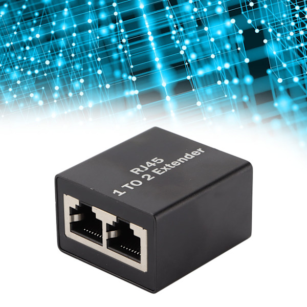 Ethernet Splitter RJ45 Netværksadapter Splitter En til To Splitter