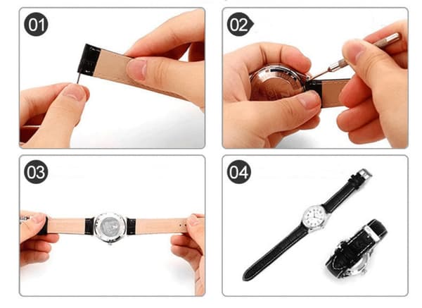 Erstatningsurrem til Panerai Luminor Sort 24 mm Sort Black 24 mm