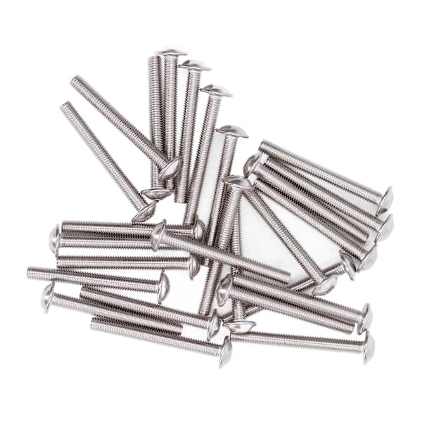 50 st Flangerade Knappskruvar A2‑70 Rostfritt Stål Knapphuvud Socket Caps Bultar KitM5x50mm